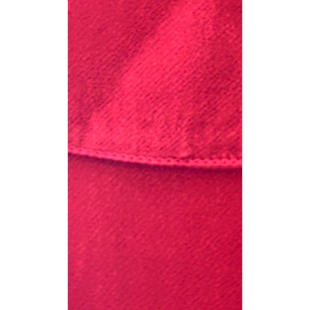 Vintage HABITAT Red Silky Button Down Long Sleeve Collared Blouse Shirt - Picture 10 of 10